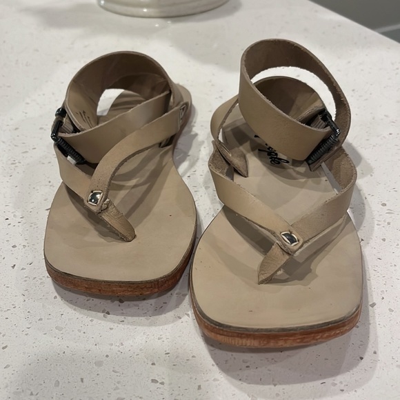 Free People Womens Tan Ankle Strap Leather Sandals Size 36 - Picture 4 of 8